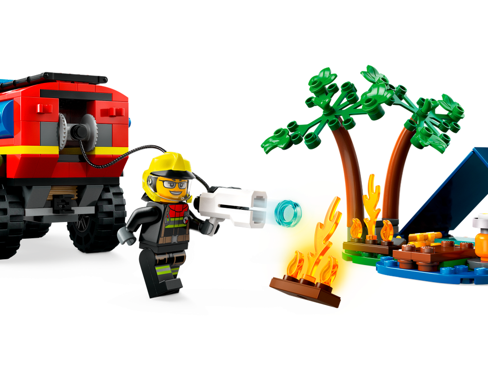 Конструктор Лего Сити Пожарная машина со спасательным катером | LEGO City Fire Truck with Rescue Boat 60412 301 дет 5+