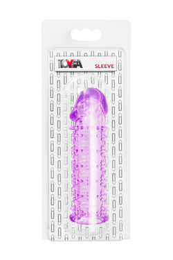 Насадка на пенис TOYFA Basic, TPE, фиолетовый, 12,5 см