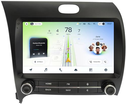 Магнитола для KIA Cerato 3 2013-2019 (рамка с крутилками) - Teyes CC4L-DTS монитор 9" IPS, Android 14, Быстрая, Snapdragon 662, CarPlay, 4G SIM-слот