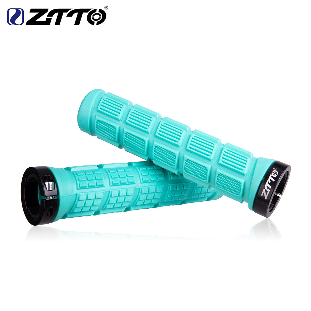 Грипсы 130 мм, ZTTO ,AG38 1 lock-on  бирюзовые