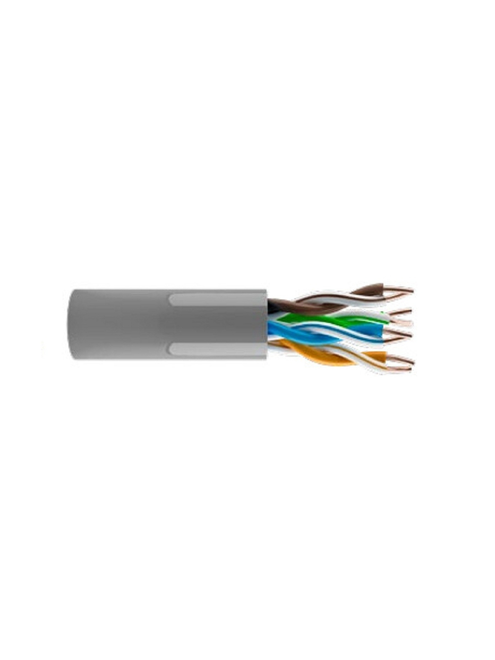 KOSCAB КОС-IN-UTP4-5e-PVC-GY Кабель витая пара U/UTP 5e 4 пары одножильный медь 305м внутренний PVC серый