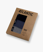 Мужские трусы слипы классика Atlantic, набор из 3 шт., органический хлопок, черные + графитовые + серый меланж, 3MP-163