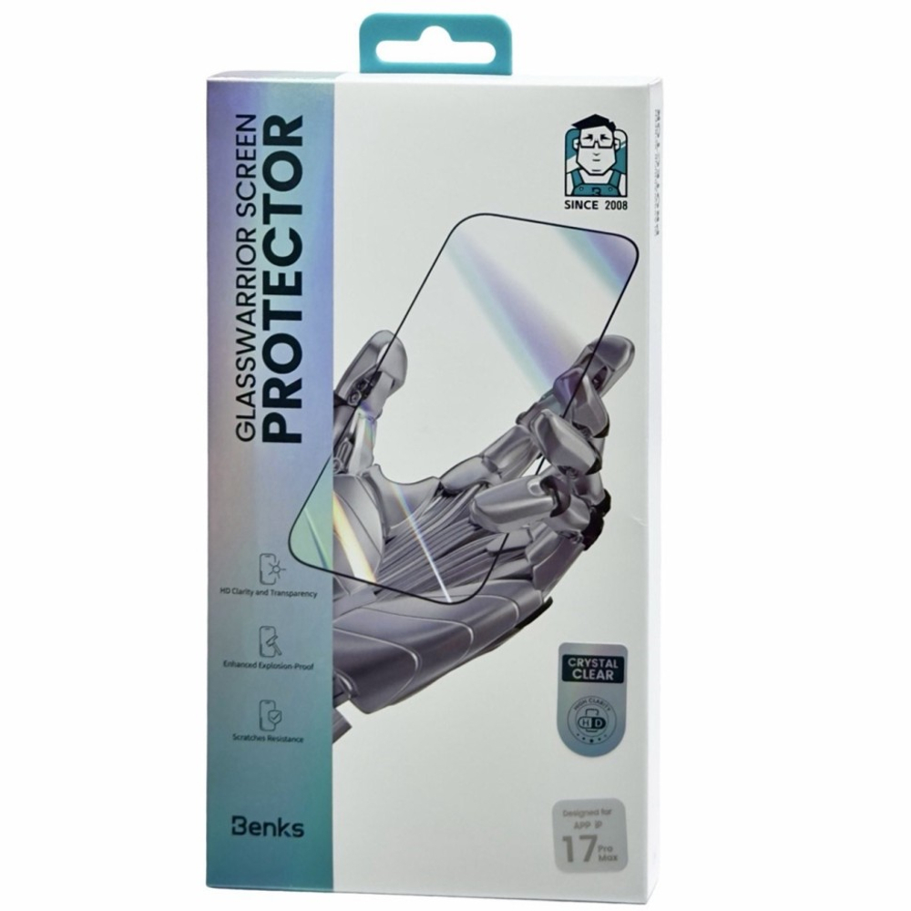 Защитное стекло i-Phone 17 Pro Max 6.9" Benks GlassWarrior 3D прозрачное