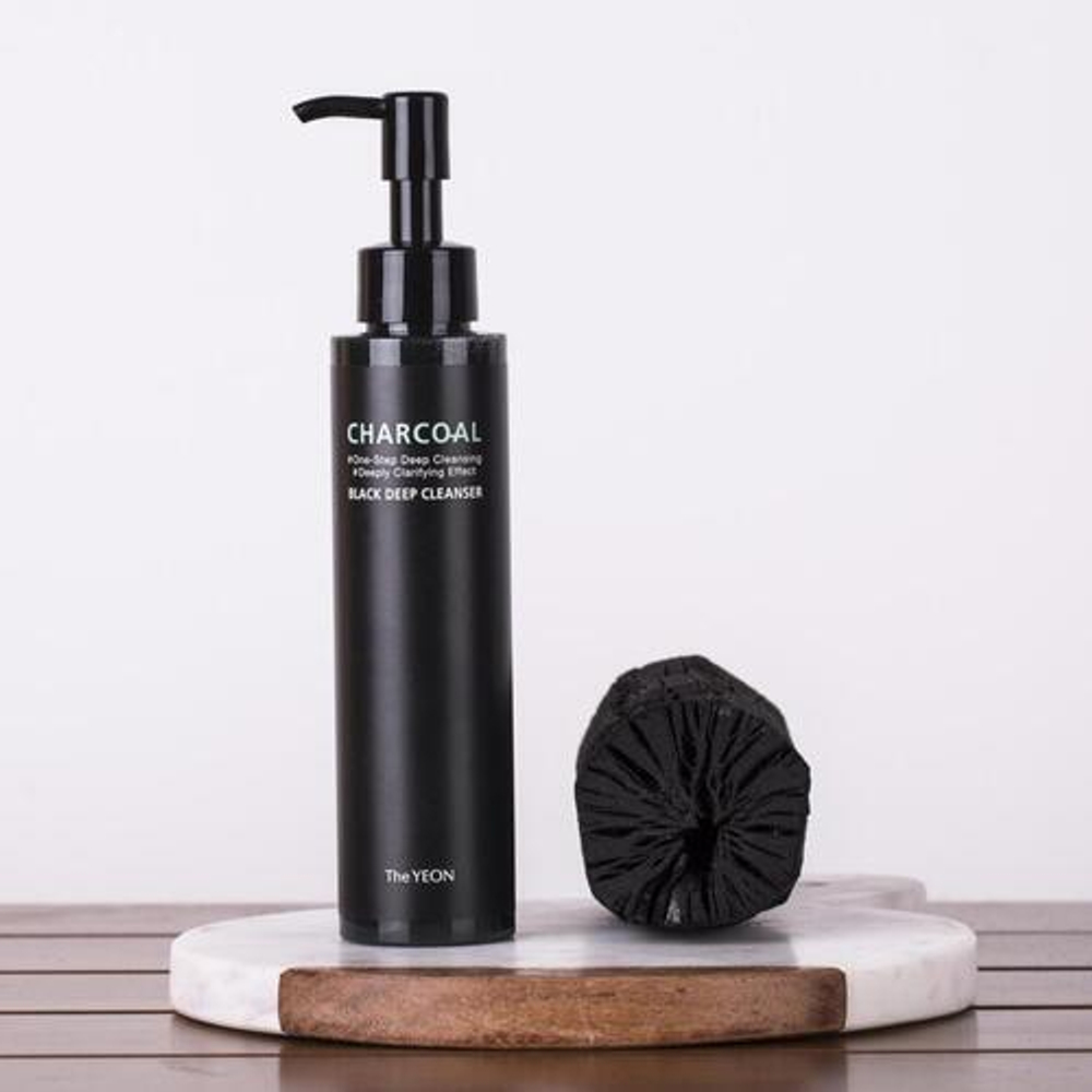 The YEON Масло очищающее с древесным углём - Charcoal black deep cleanser, 150мл