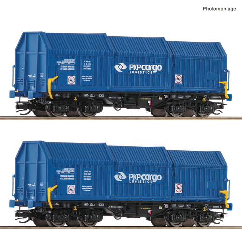 Набор из 2-х вагонов с телескопической крышей, PKP Cargo , VI эпоха