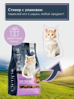 Котята Ягненок, 1.5 кг Ortipo Сухой корм холистик
