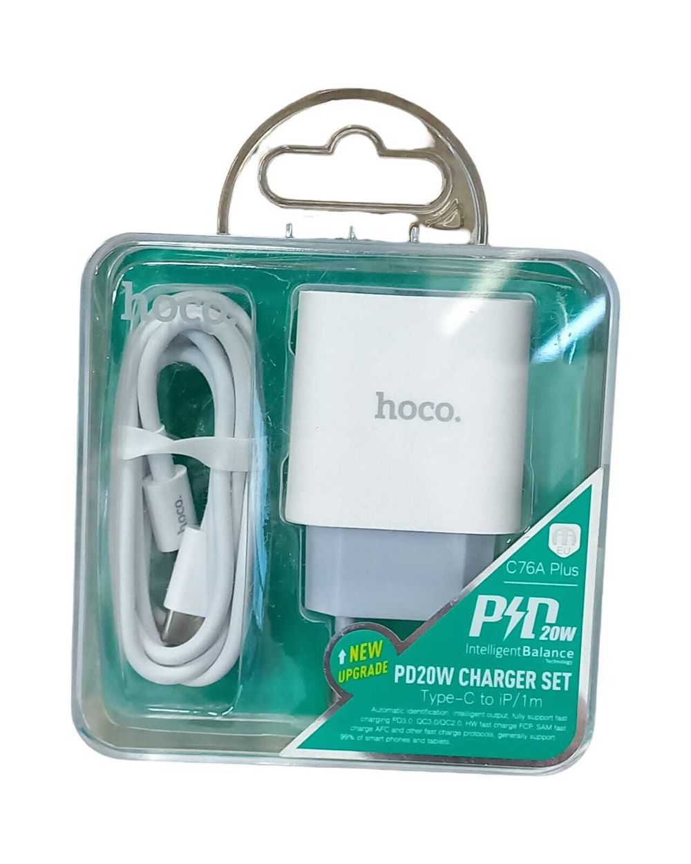 СЗУ HOCO C76А plus PD 20w Type-C to lightning (белый)