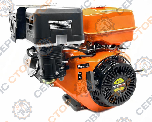 Двигатель Toyokawa S592E 18 л.с., (под шлиц, 25х36 мм, 90х90 мм., бензиновый c электростартером)