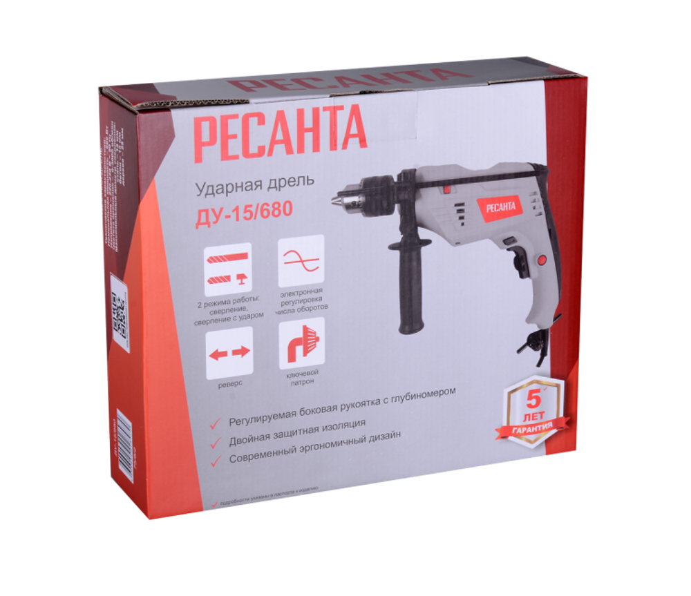 Дрель ударная ДУ-15/680 Ресанта