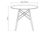 Стол деревянный Woodville Table 80 white, wood
