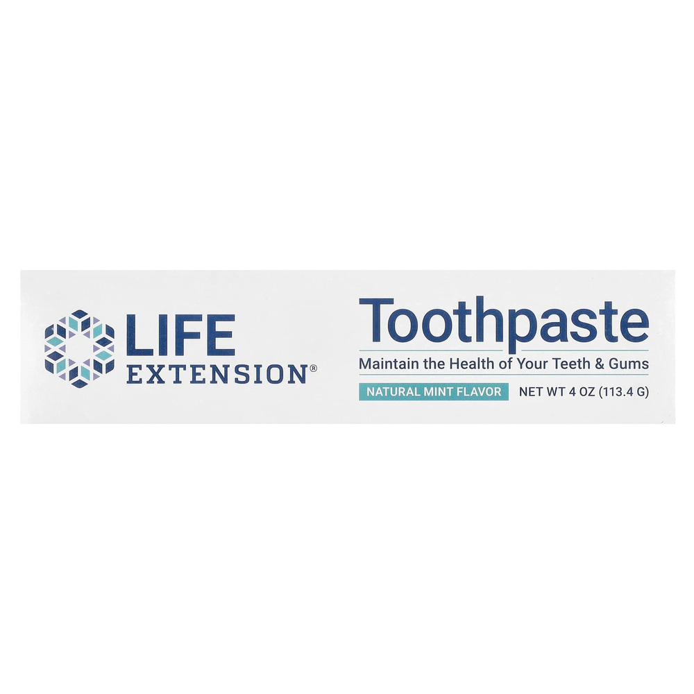 Life Extension, зубная паста, натуральный вкус мяты, 113,4 г (4 унции)