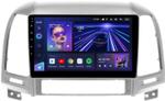 Магнитола для Hyundai Santa Fe 2 CM 2006-2012 (рамка серебро) - Teyes CC3 Android 10, Быстрая, CarPlay, SIM-слот