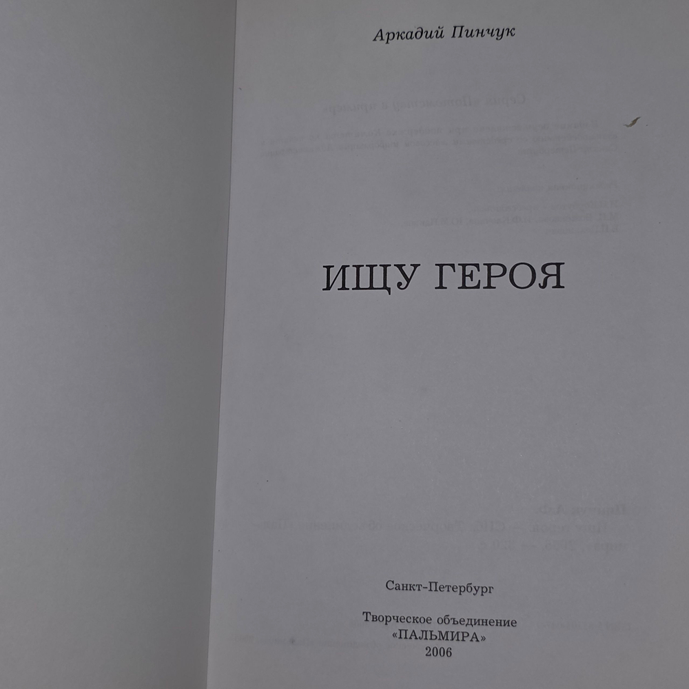 Книга "Ищу героя"