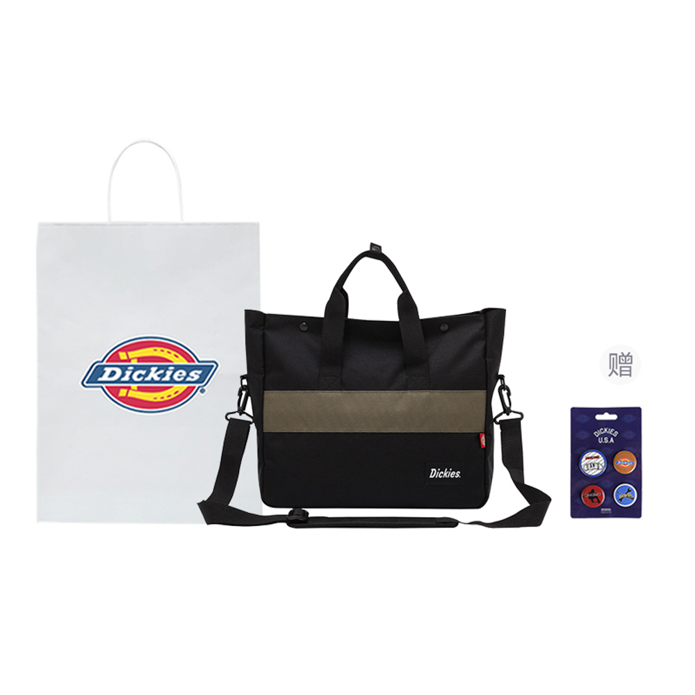 Dickies Polyester Laptop Bag Unisex Black & Army Green