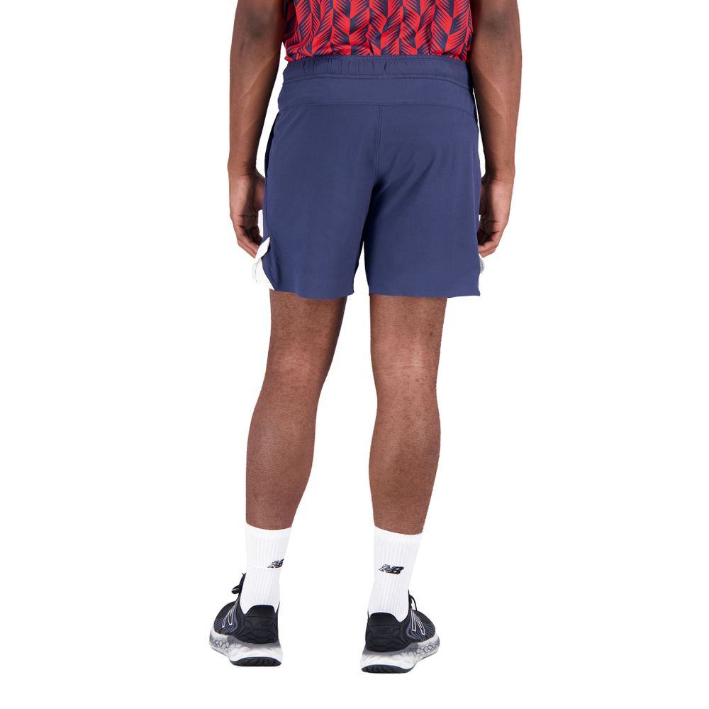Мужские теннисные шорты New Balance Printed Tournament 7in Shorts Men - Blue
