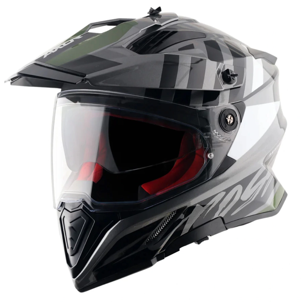Шлем AXOR X-CROSS ORBIT D/V, с визором, цвет черный/серый (L)