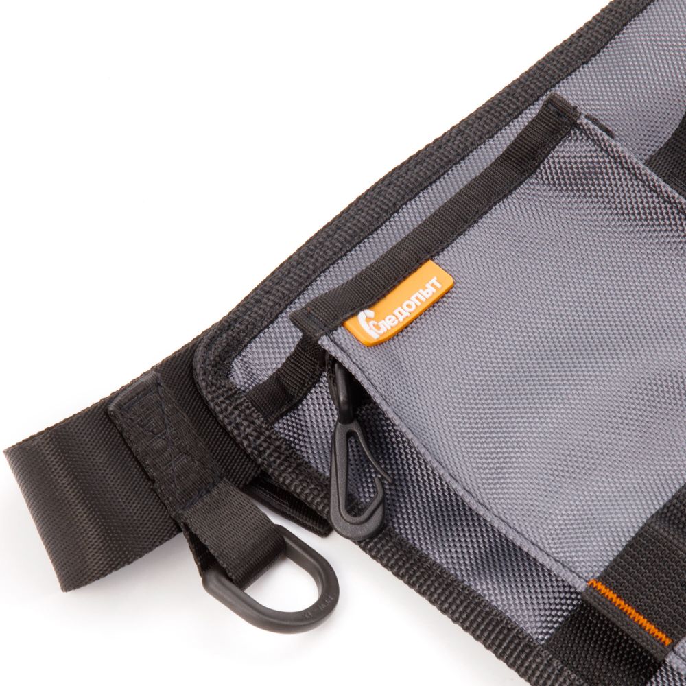Сумка рыболовная поясная "СЛЕДОПЫТ" Fishing Pocket Hip, 30х22х6 см, цв. серый, без коробок/10/