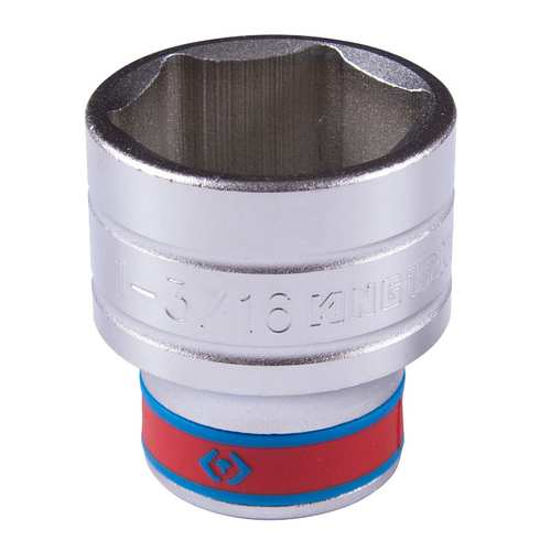 KING TONY (433538S) Головка торцевая стандартная шестигранная 1/2", дюймовая 1-3/16"