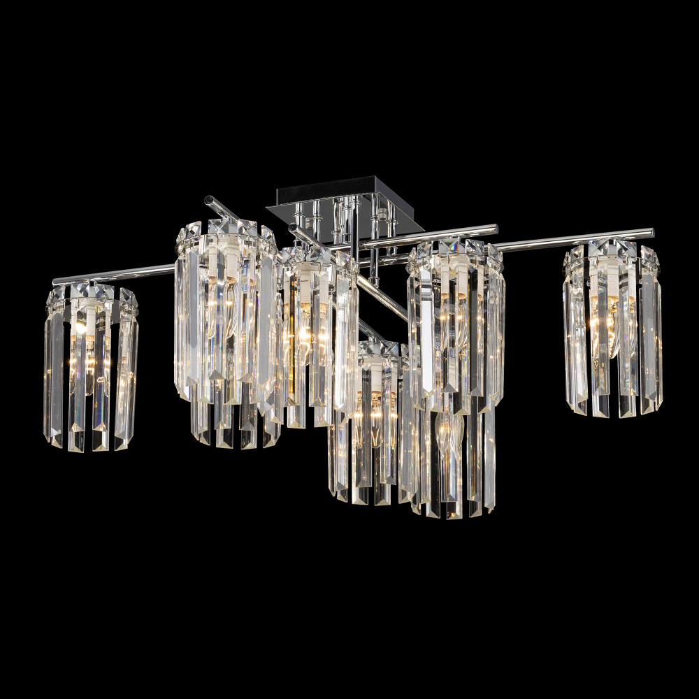 Citilux AXIS CL313281 Люстра хрустальная потолочная Хром