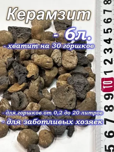 Керамзит дренаж для комнатных растений и орхидей 6 литров