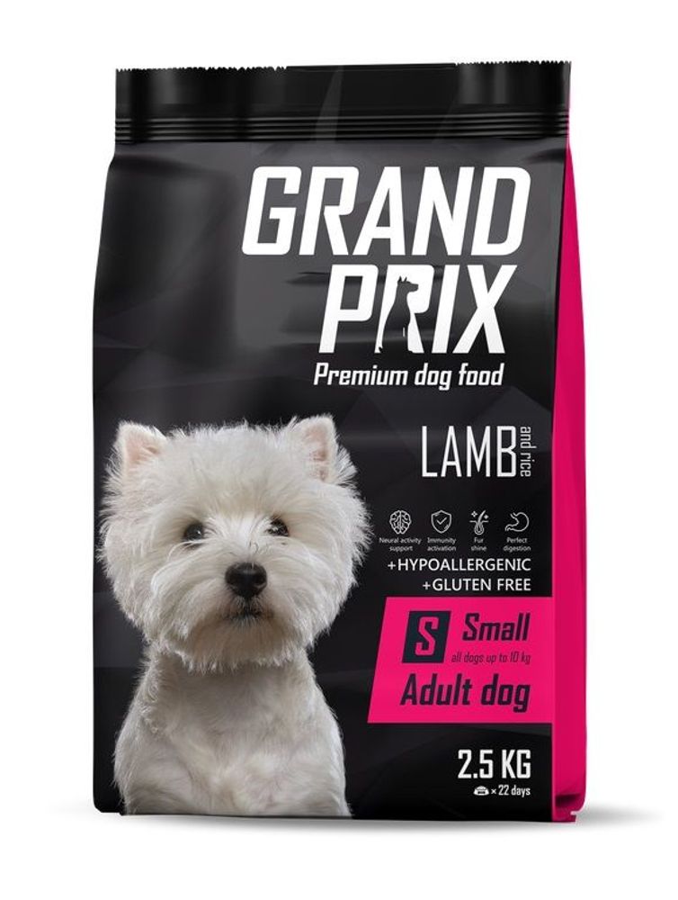 Сухой корм GRAND PRIX для взрослых собак мелких пород с ягненком 2,5 кг Сухой корм GRAND PRIX для взрослых собак мелких пород с ягненком 2,5 кг