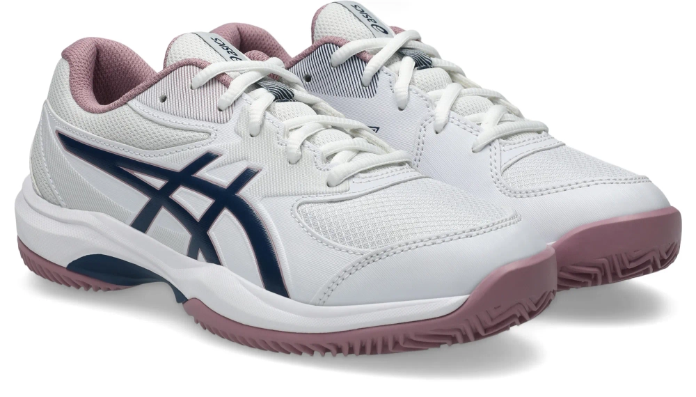 Детские теннисные кроссовки Asics Gel-Game GS Clay/OC - white/independence blue