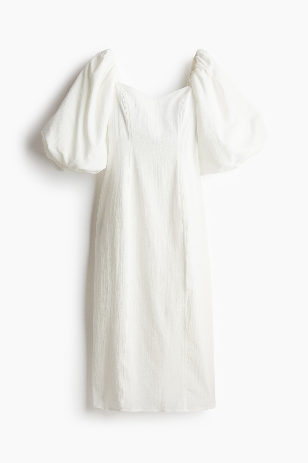 Хлопковое платье с объёмными рукавами - H&M
