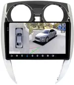 Магнитола для Nissan Note 2 2012-2021 - FarCar BX10-360-9522 монитор 10.36" 2K QLED на Android 13, Быстрая, CarPlay, 4G SIM-слот, 4 камеры в комплекте