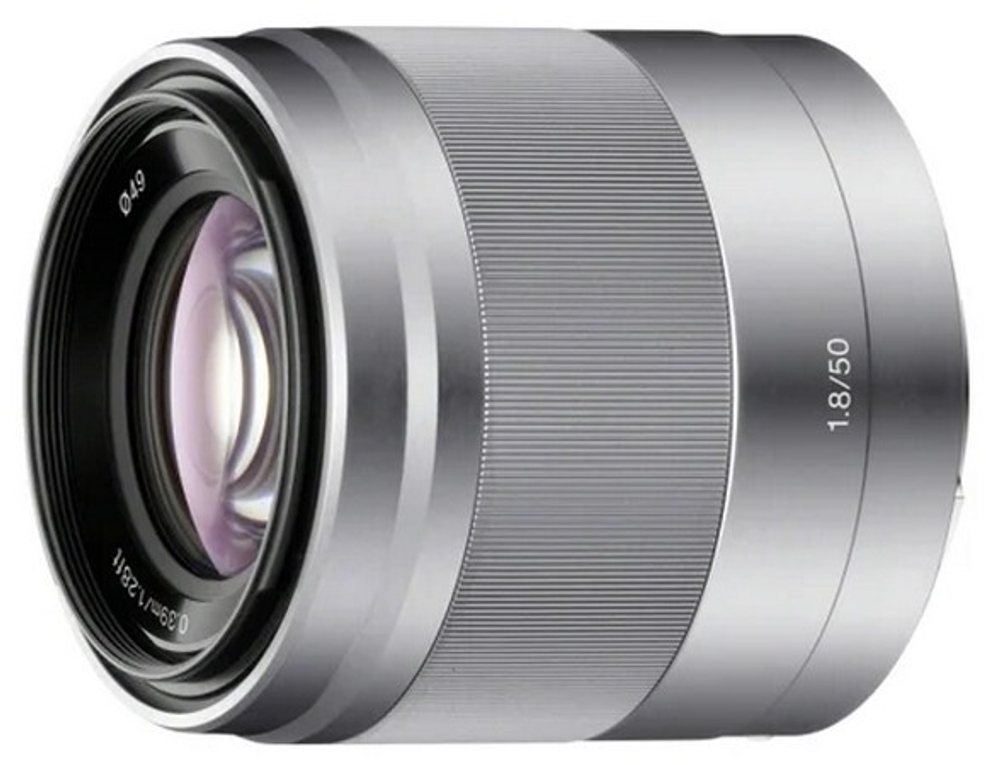 Sony 50mm f/1.8 OSS (SEL-50F18), серебристый