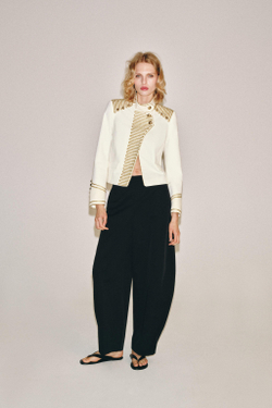 ZARA КУРТКА С ЗАСТЕЖКАМИ-КЛЕВАНТ — ZW COLLECTION, ЭКРЮ