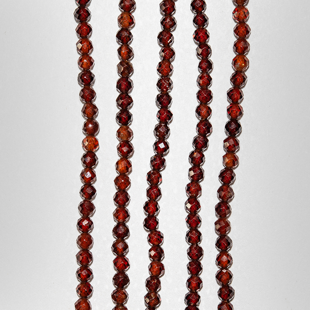 Спессартин (оранжевый гранат), шар, микроогранка, 3,2мм