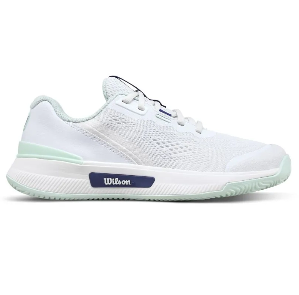Детские теннисные кроссовки Wilson Intrigue Pro JR - white/bay/skip blue