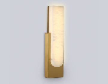 Настенный светодиодный светильник из алебастра 8W 3000K LH53697 латунь High Light Ceramo Modern Ambrella