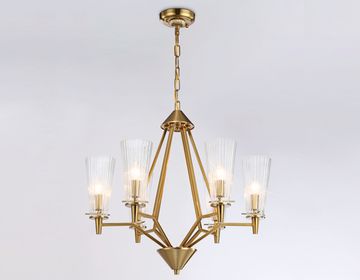Подвесная люстра 6*Е14 TR3231/6 BS/FR латунь/белый матовый Traditional Ambrella