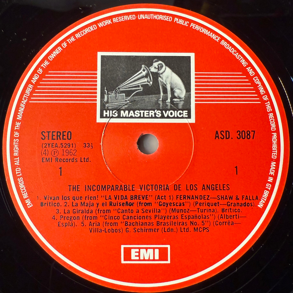 Victoria De Los Angeles ‎– The Incomparable Victoria De Los Angeles 3LP (Англия)