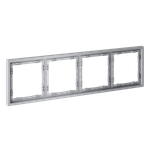 Рамка пластиковая на 4 поста, (серый) Voltum S70 VLS100416