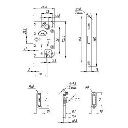Магнитная защелка ARMADILLO WC GRAVITY G01.190.50.96 CP хром /44197/