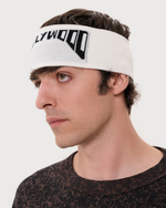 RICK OWENS DRKSHDW ПОВЯЗКА НА ГОЛОВУ С ЛОГОТИПОМ БЕЛАЯ DRKSHDW