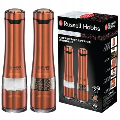 Электрическая мельница для соли и перца Russell Hobbs медь 28011-56, 2 шт