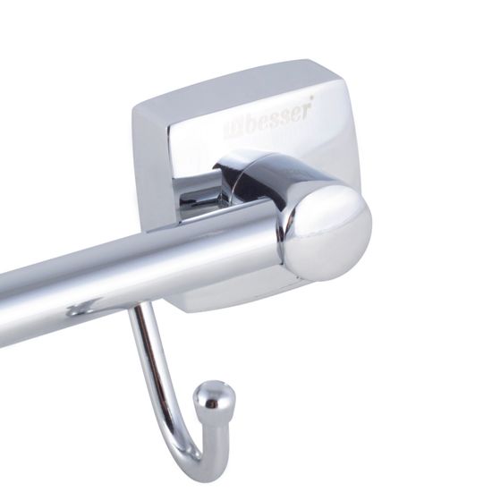 Крючки на планке 6 шт. Besser BS 8223 (41,5х6,5х6,5 см) из нержавеющей хромированной стали