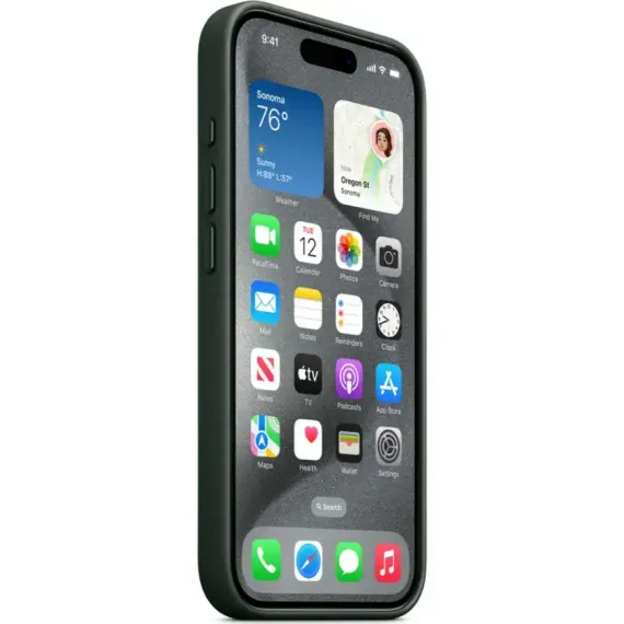Чехол Apple FineWoven with MagSafe для iPhone 15 Pro Max Evergreen