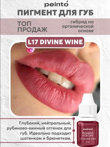 Пигмент гибридный для губ L17 DIVINE WINE (5ml) peinto