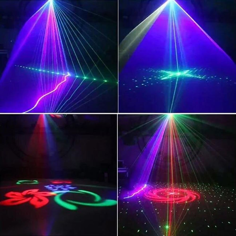 Светомузыка Party Light 5в1, светодиодная, лазерная, RGB