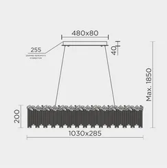 Подвесная люстра  ML.8250.1100 GD Modelux
