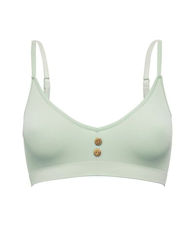 Эко-бюстгальтер в мелкий рубчик Eco-wear (Размер: XS) (Цвет: черный)