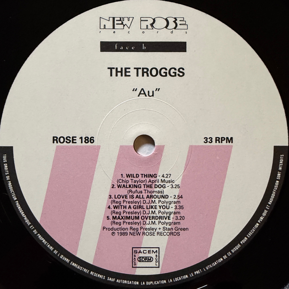 The Troggs ‎– Au (Франция 1989г.)