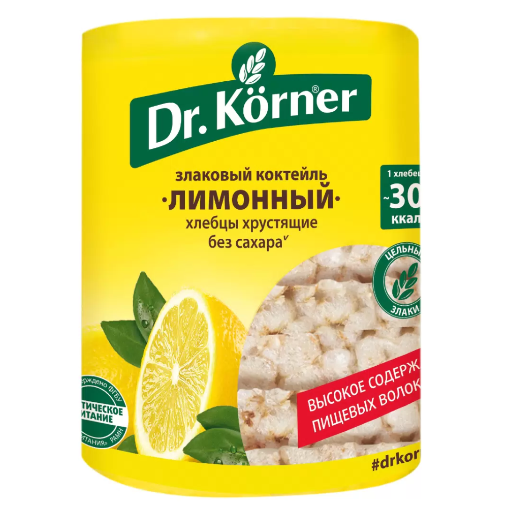 Хлебцы Dr. Korner Лимонные 100 гр