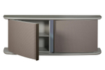58DB-CH19263 Комод Bel Air плетеная экокожа/стекло 220*50*79см