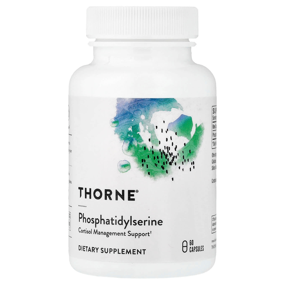 Thorne, Фосфатидилсерин, 60 капсул (100 мг на капсулу)