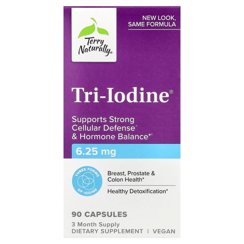 Terry Naturally, Tri-Iodine®, 6,25 мг, 90 капсул